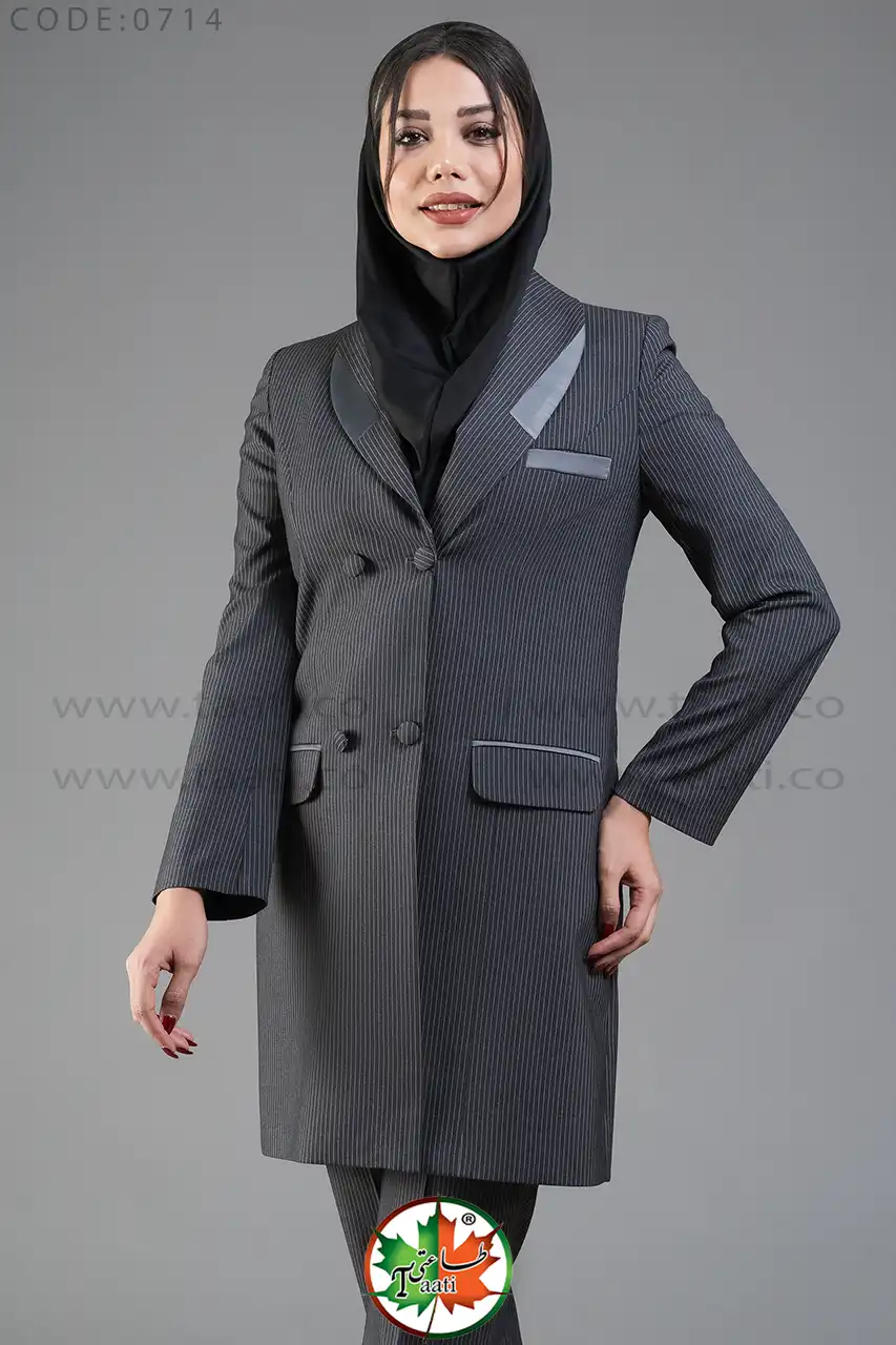 مانتو شلوار اداری دیپلمات | مدل آفتاب | کد 0714