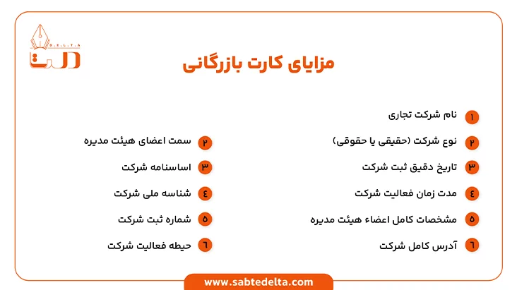 فواید کارت بازرگانی