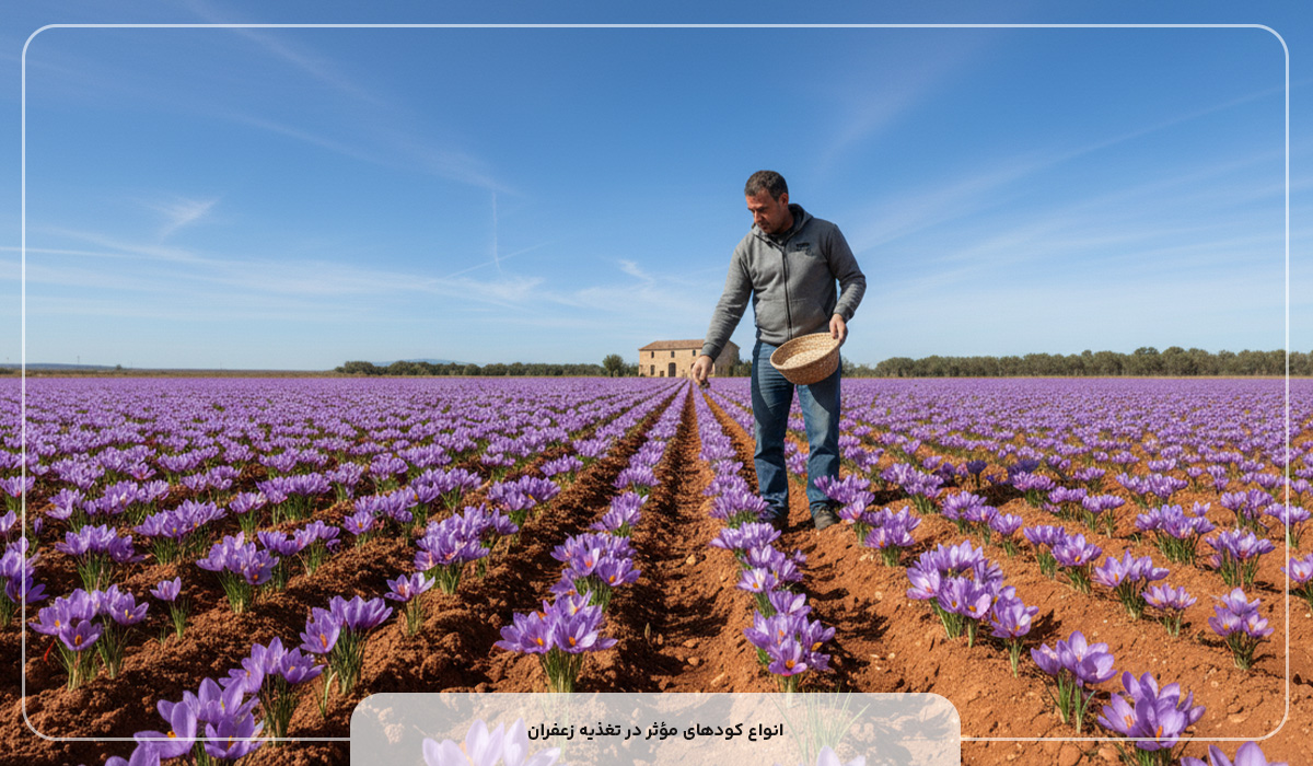 انواع کودهای مؤثر در تغذیه زعفران