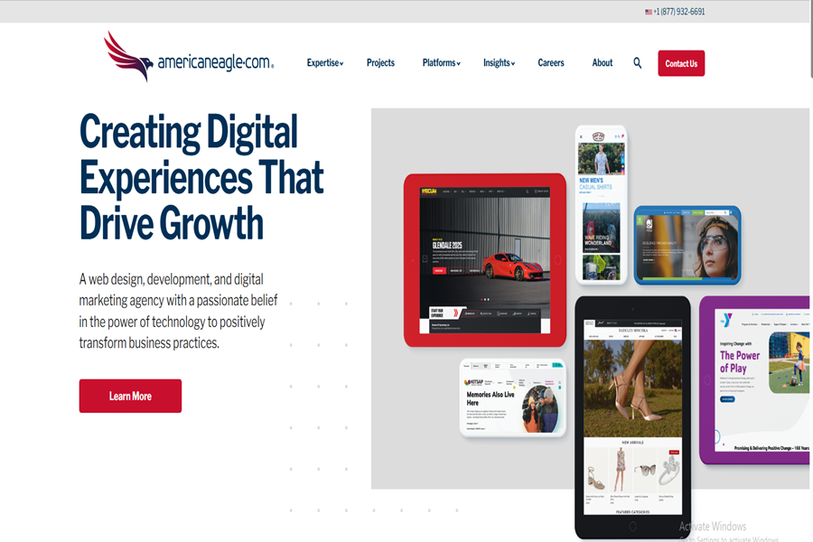 شرکت American Eagle: بهترین شرکت طراحی سایت