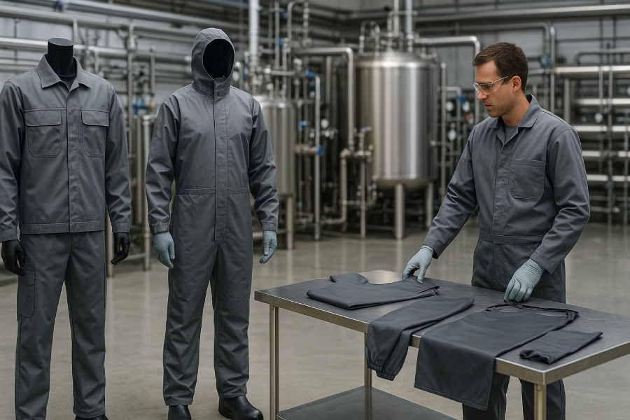خريد لباس کار مناسب کار با مواد شيميايی
