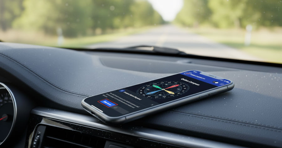 مسیریابی با استفاده از قطب نمای آنلاین