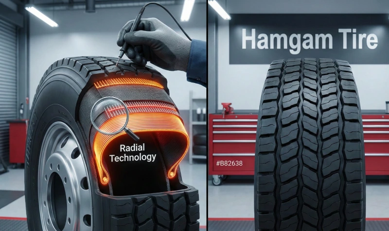 راهنمای انتخاب بهترین لاستیک کامیون و کامیونت باری 1 تفاوت ساختار لاستیک سیمی (رادیال) و نخی (بایاس) در خودروهای سنگین