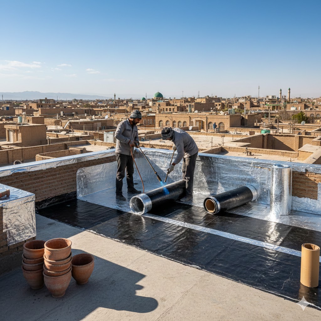 عایق کاری پشت بام با بهترین ایزوگام در اصفهان