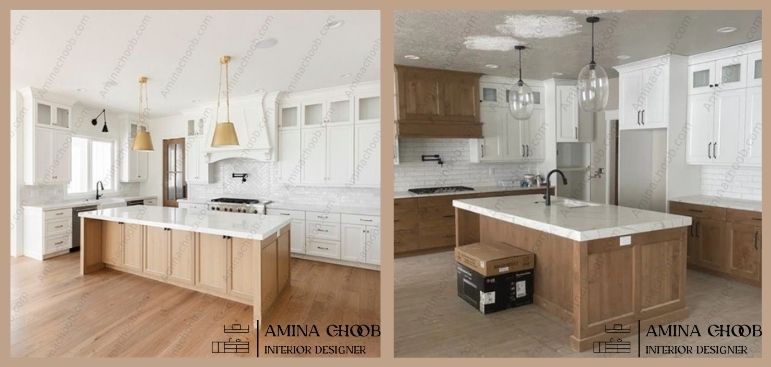 عکس کابینت روکش چوب