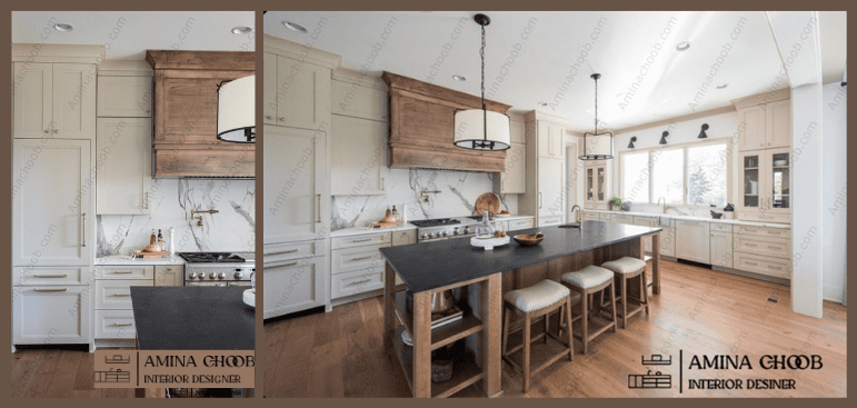 عکس کابینت روکش چوب