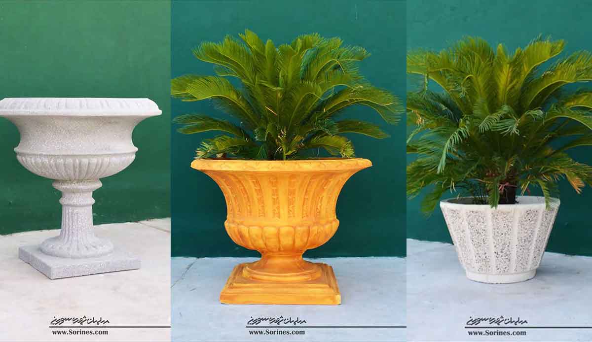 گلدان بتنی گرد بزرگ سورینس