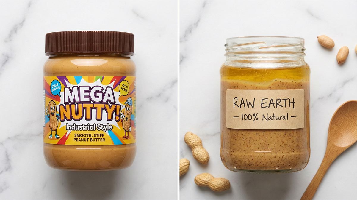 تفاوت حیاتی: کره بادام زمینی "صنعتی" در برابر "طبیعی"