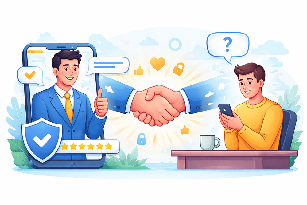 چگونه حس اعتماد قبل از تماس ساخته می‌شود؟