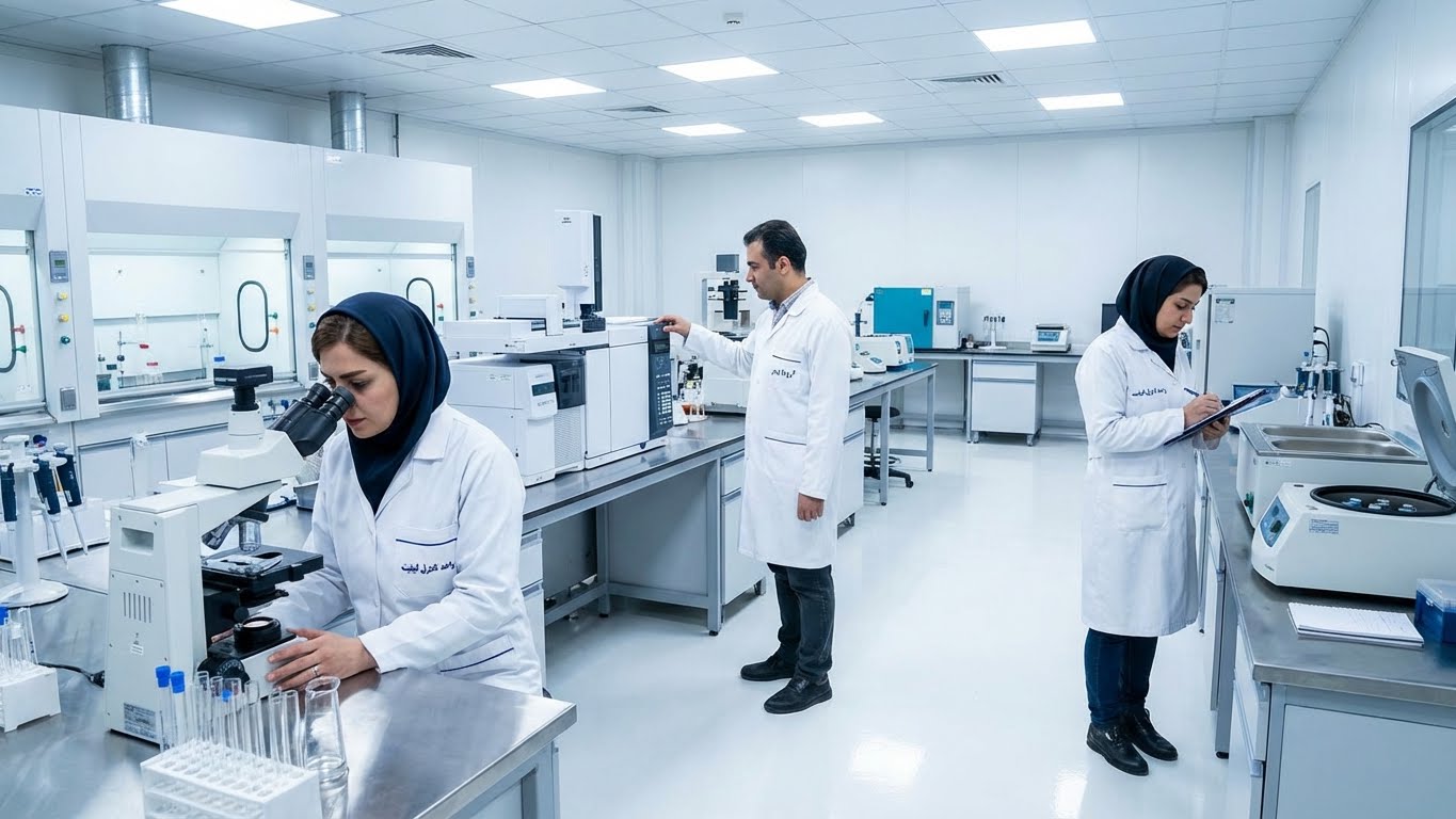 واحد کنترل کیفیت شرکت آروشا پودر