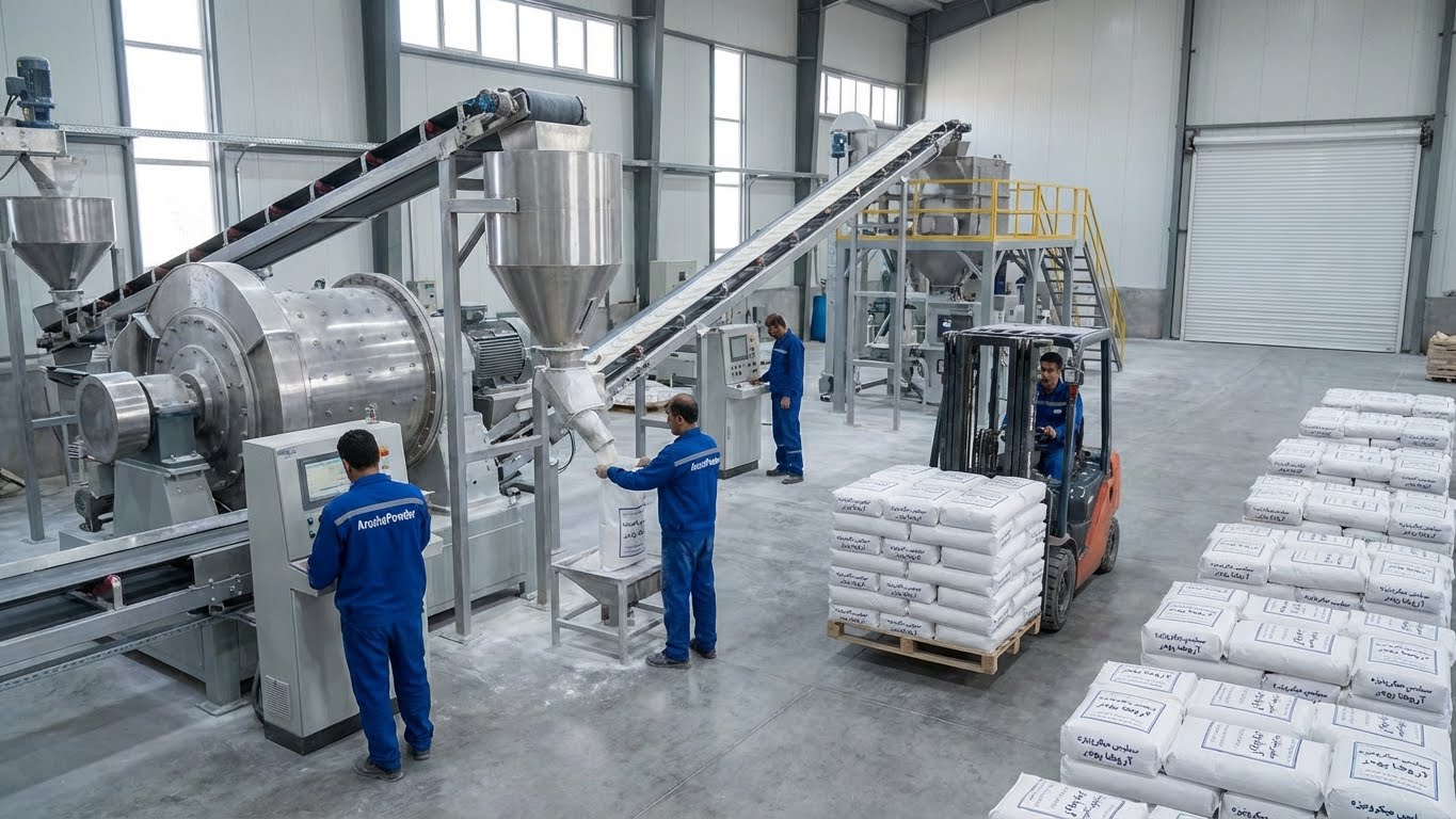 خط تولید پودر سیلیس آروشا