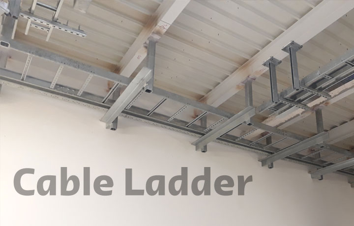 نربان کابل برق در پروژه ساختمان تجاری