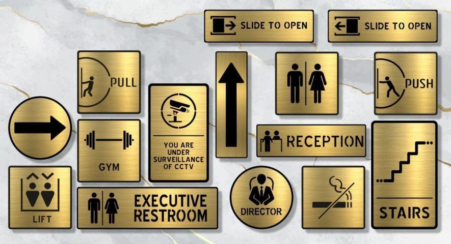 تابلو و پلاک ساختمان طلایی