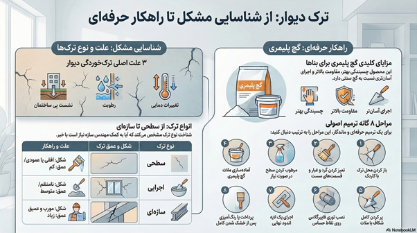 علت ترک خوردن دیوار ساختمان