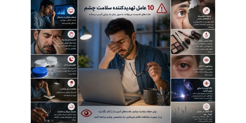 20 عادت مضر و مفید برای حفظ سلامت چشم