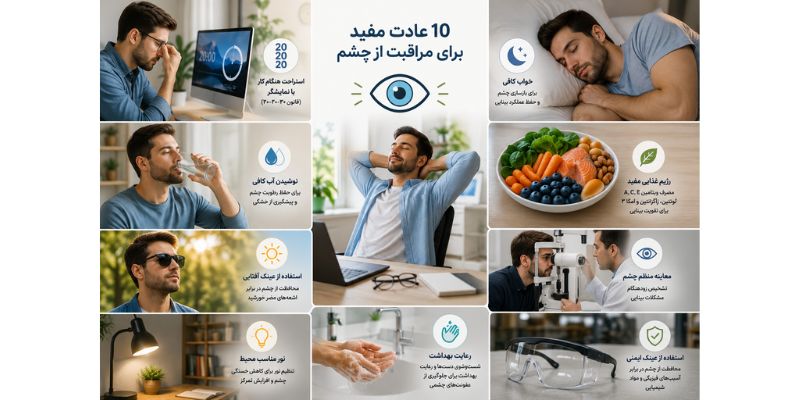 20 عادت مضر و مفید برای حفظ سلامت چشم