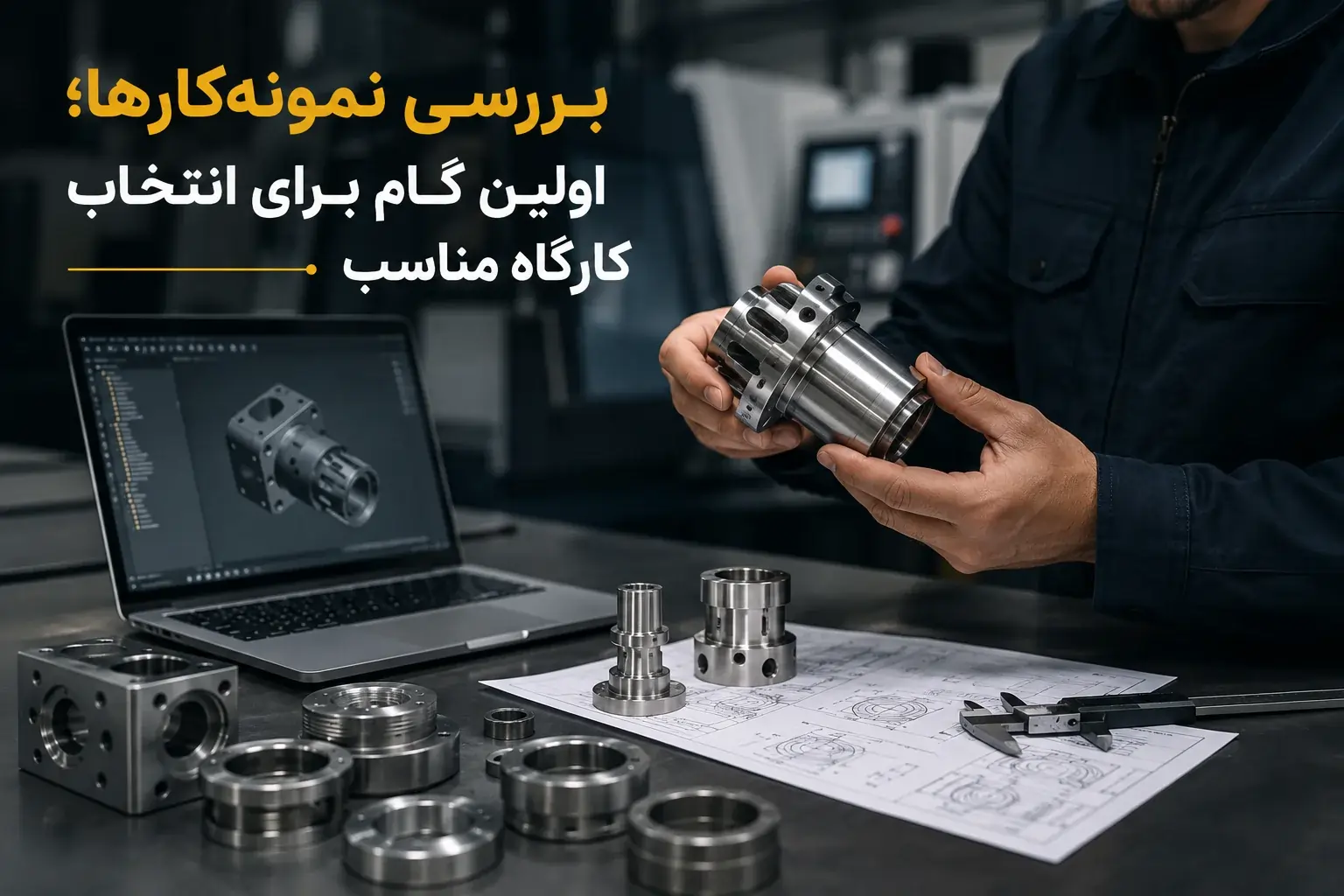 بررسی نمونه کارهای کارگاه تراشکاری