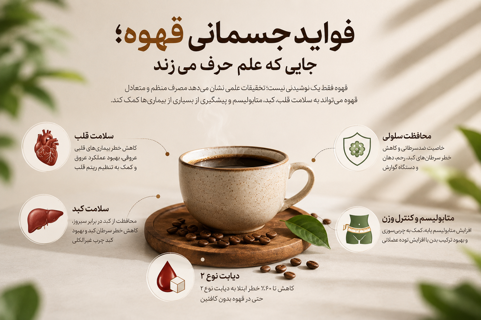 فواید جسمانی قهوه