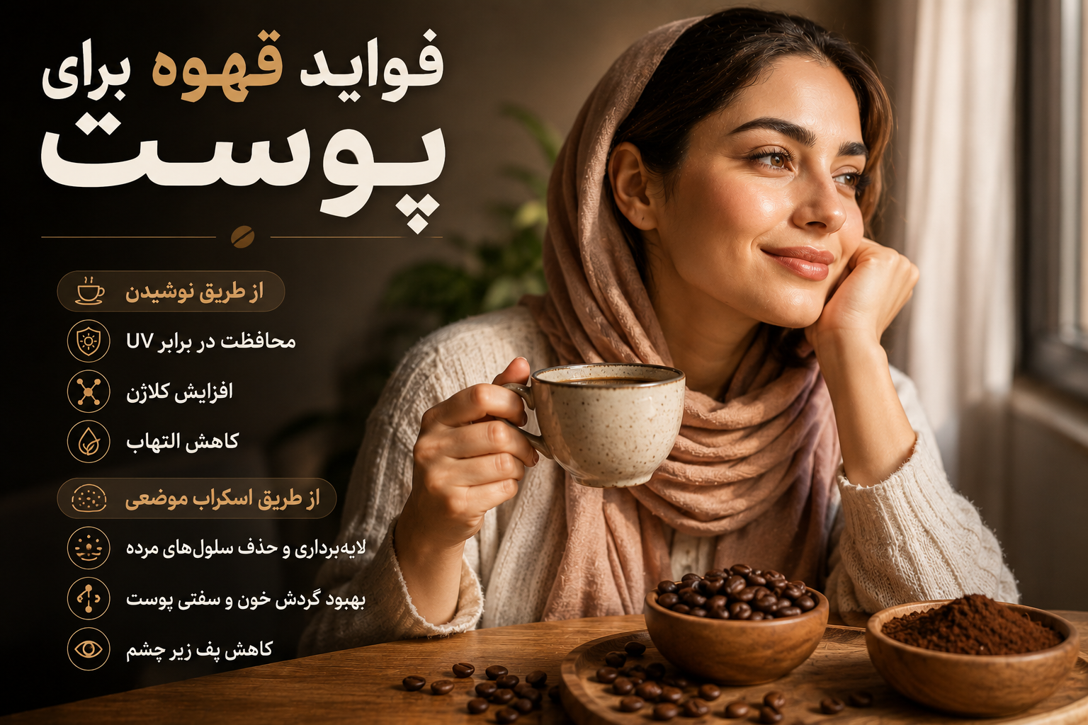فواید قهوه برای پوست