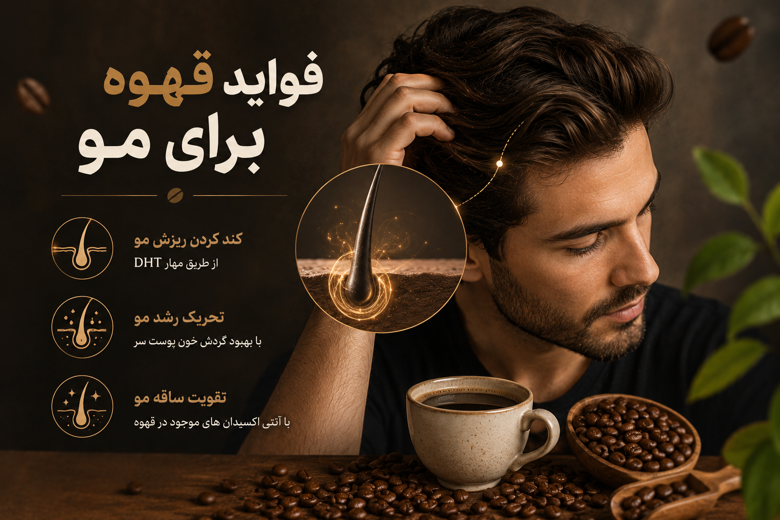 فواید قهوه برای مو