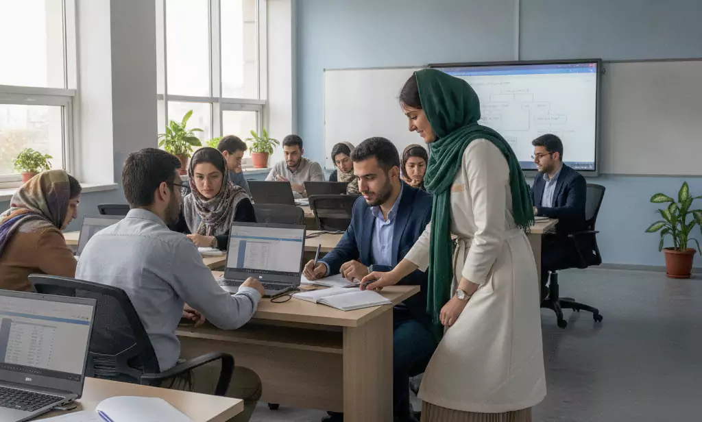 تصویری از فضای کلاس آموزشی حسابداری