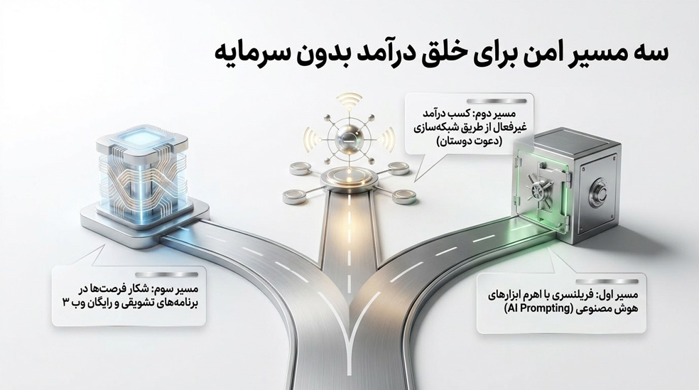 مسیرهای امن درآمد بدون سرمایه اولیه