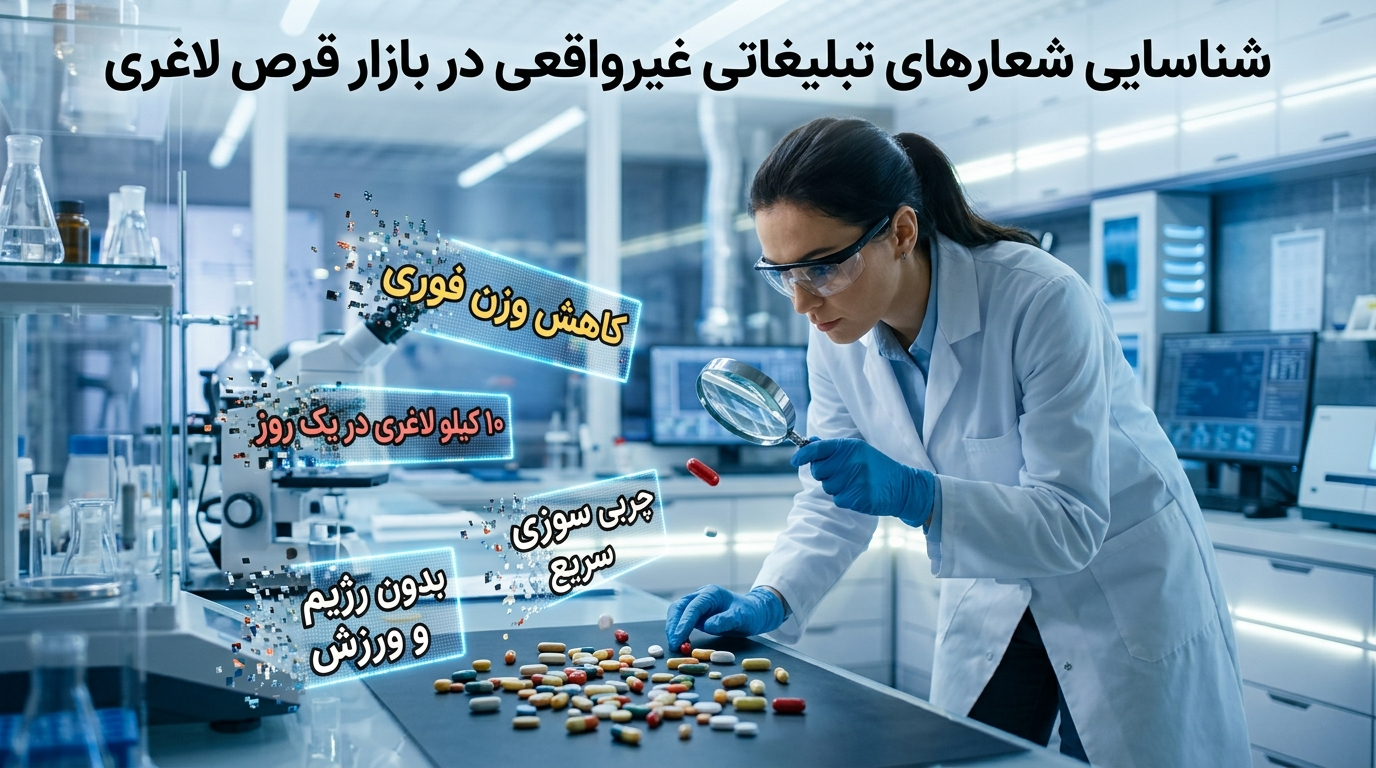 شناسایی شعارهای تبلیغاتی غیرواقعی در بازار قرص لاغری