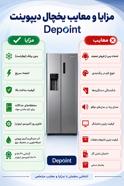 مزایا و معایب یخچال فریزر دیپوینت