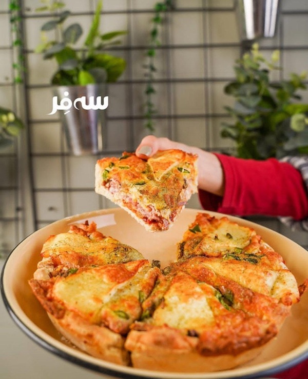 کیک پیتزا سه فر