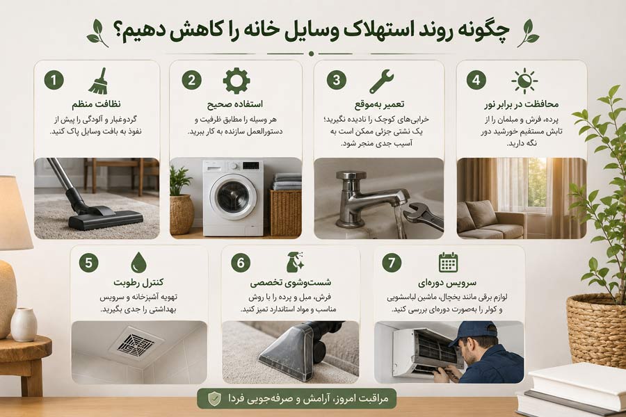 چگونه روند استهلاک وسایل خانه را کاهش دهیم؟