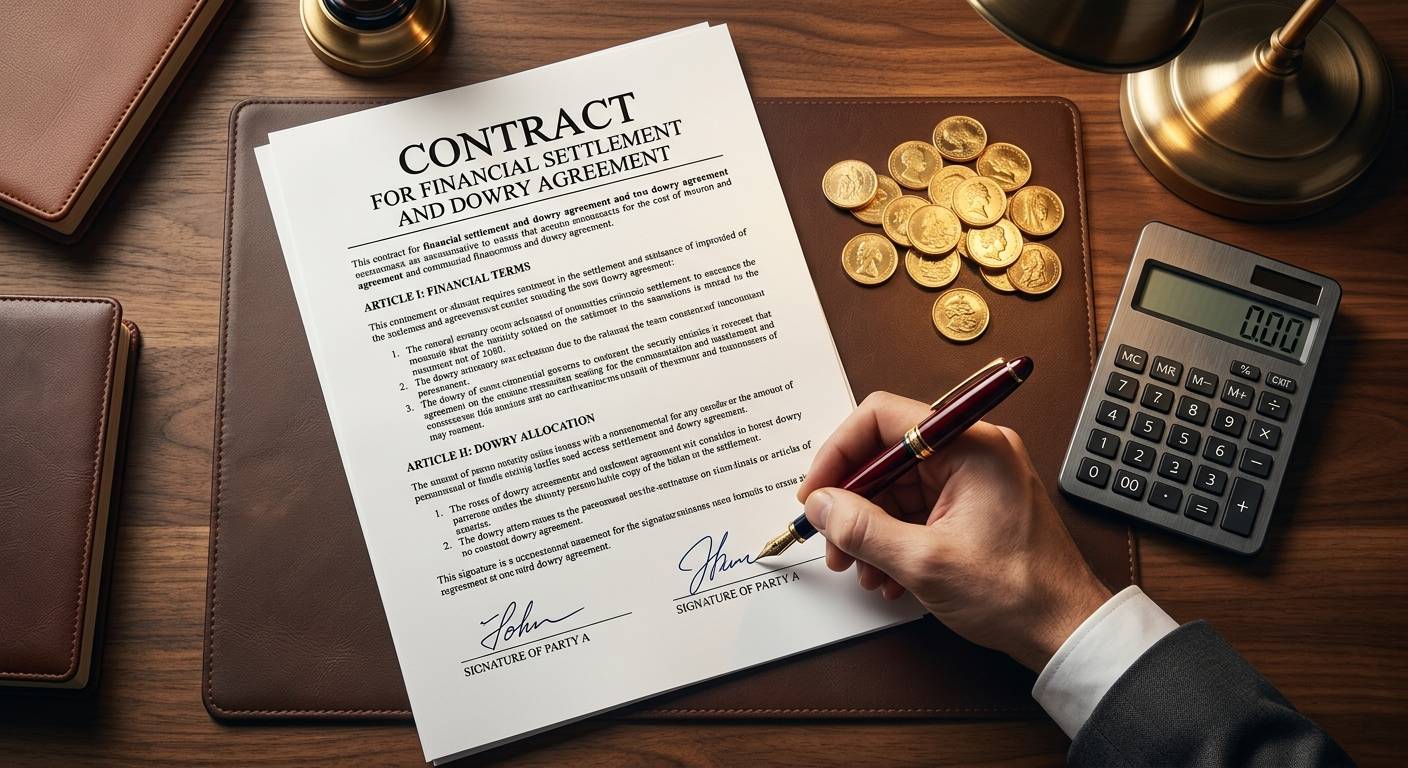 نحوه تعیین تکلیف، بخشش یا تقسیط مهریه در توافق‌نامه طلاق