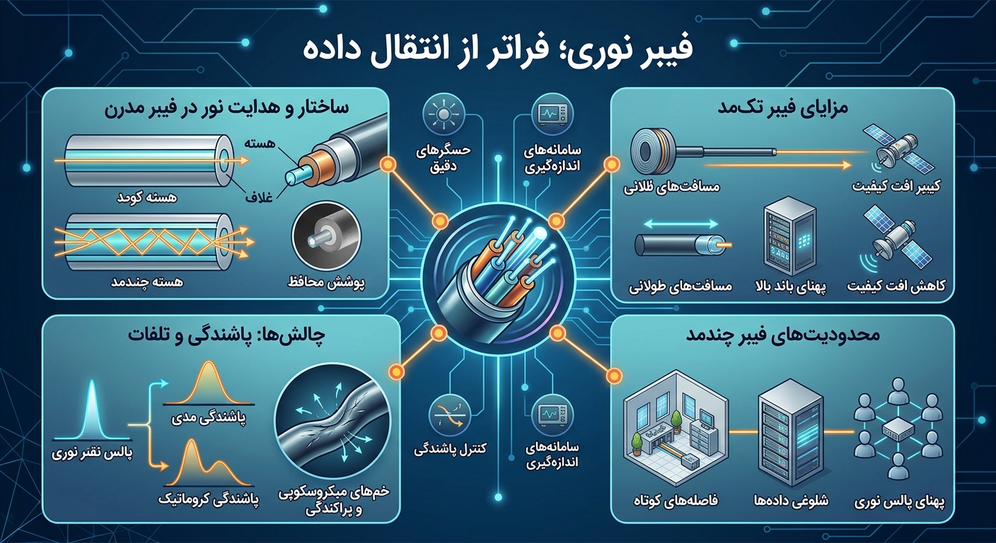 فیبر نوری؛ فراتر از انتقال داده - تحلیل دکتر علی اصغر آب نیکی