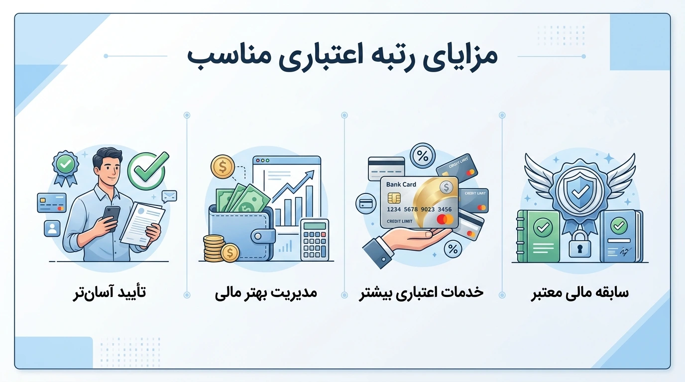 مزایای داشتن رتبه اعتباری مناسب