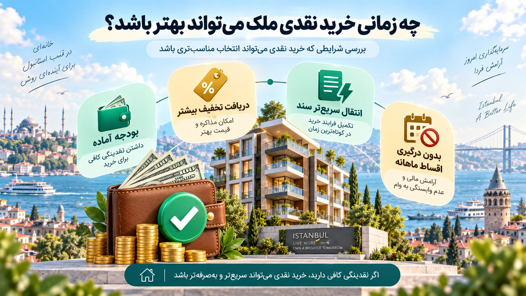 چه زمانی خرید نقدی ملک می‌تواند بهتر باشد؟