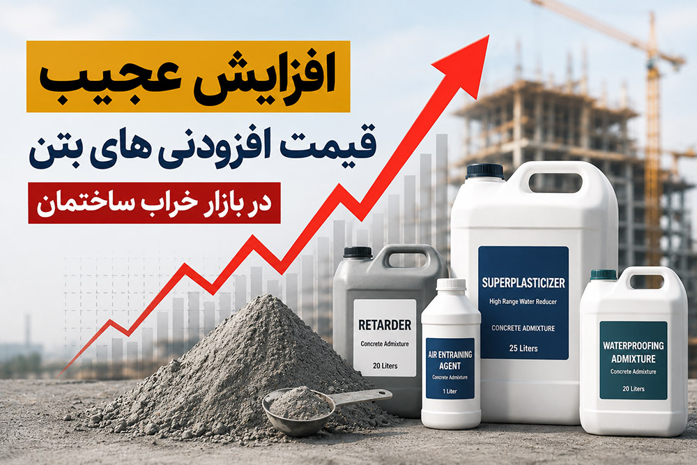 افزایش قیمت افزودنی های بتن