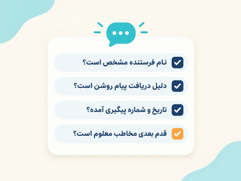 چهار پرسش بررسی متن پیامک پیش از ارسال