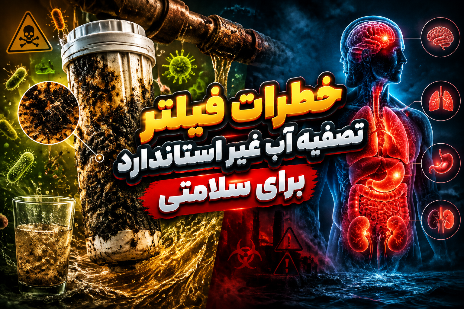 خطرات فیلتر تصفیه آب غیر استاندارد برای سلامتی