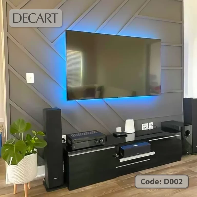 قاب بندی دیوار پشت تلویزیون