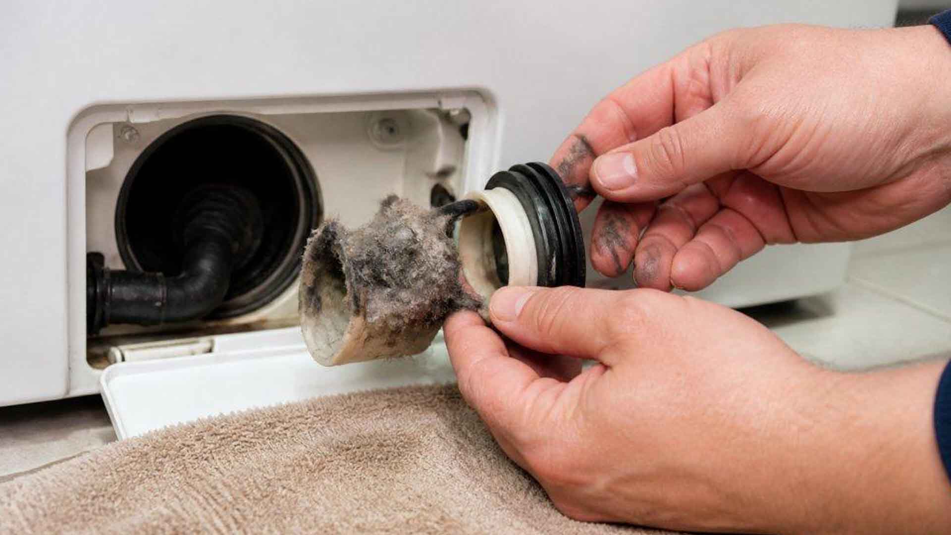 گرفتگی فیلتر تخلیه ماشین لباسشویی